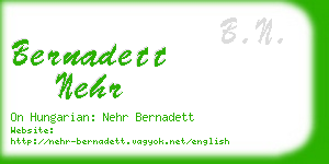 bernadett nehr business card